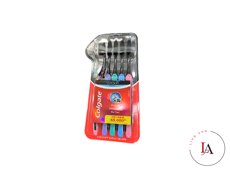 Bàn chải Slim Soft than hoạt tính vỉ 5